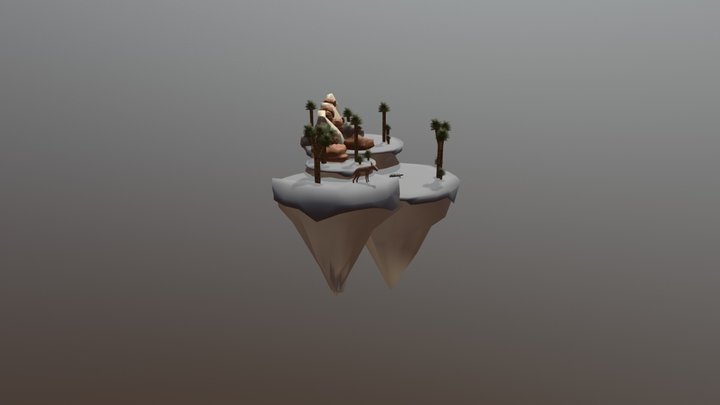 Mojave Desert Island 3D Model
