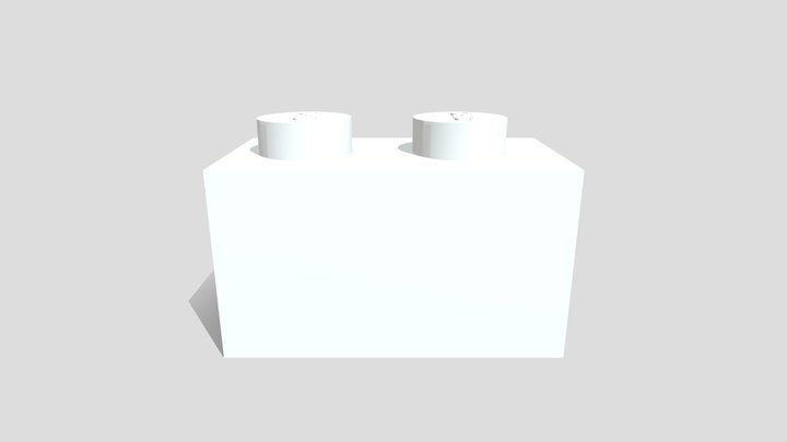 Pieza Lego 1x2 3D Model