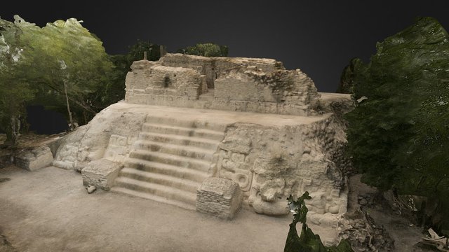 Jaguar Paw Temple - Guatemala (HD) 3D Model