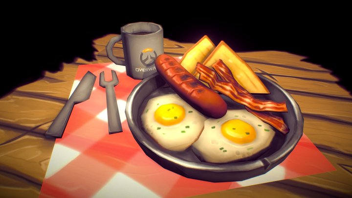 Breakfast Platter 3D Model