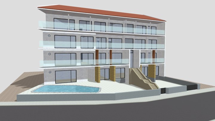 Building in Albufeira 3D Model