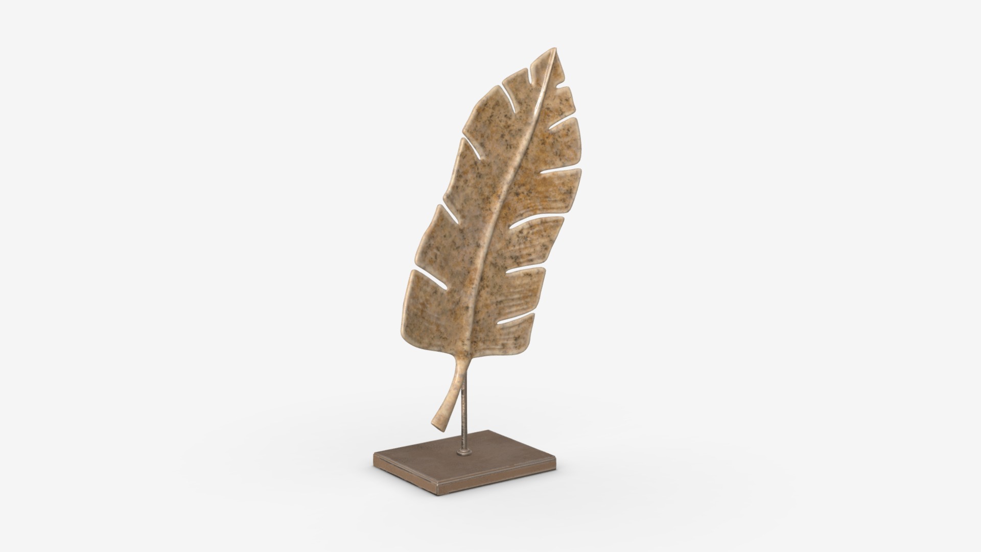 3D model Leaf sculpture - This is a 3D model of the Leaf sculpture. The 3D model is about a wooden sculpture of a tree.