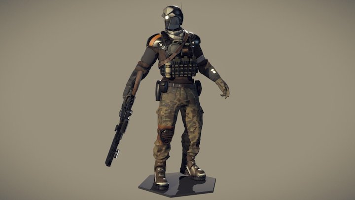 Cyberpunk contractor - Fallensteel - 2016 3D Model