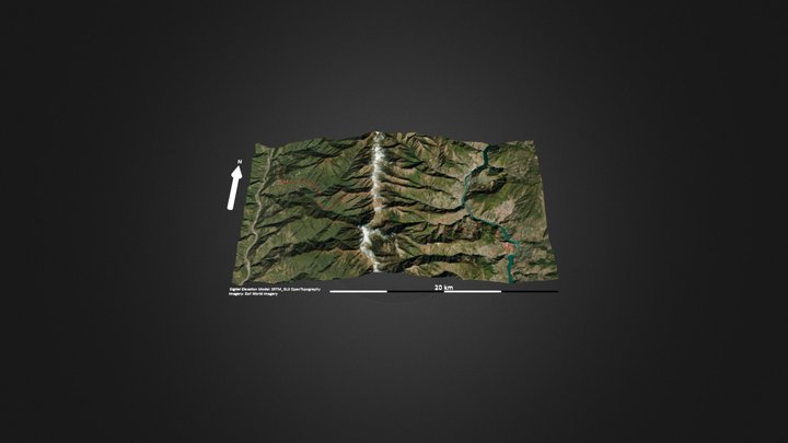 怒江澜沧江穿越（老姆登-营盘) – Modelo 3D gratuito STL