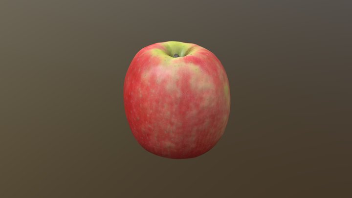 Photoscanned Red Juicy Apple 3D Model