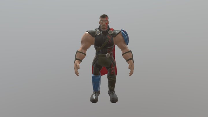Thor (Ragnarok) in Disney Infinity Style 3D Model