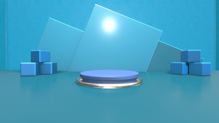Blue Showcase – Modello 3D gratuito STL