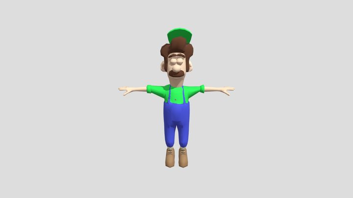 Luigi In Wallace And Gromit 3D Model
