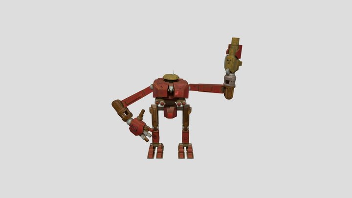 Robot PBR materials 3D Model