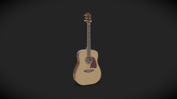 Acoustic guitar Oscar Schmidt by Washburn 3D Model