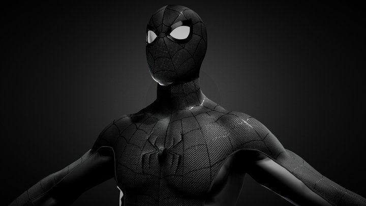 Symbiote Spiderman - Tom Holland NWH 3D Model