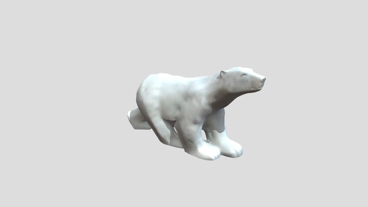 White Polar Bear 3D Model