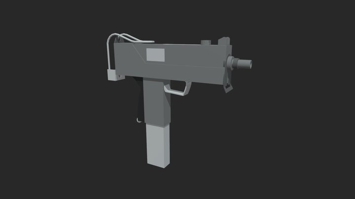Mac-10 Submachine Gun 3D Model