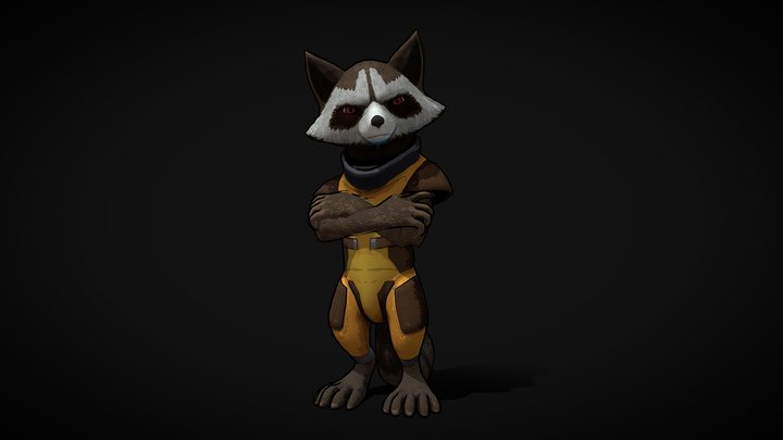 Guardians of the galaxy- Toon Rocket 3D Model