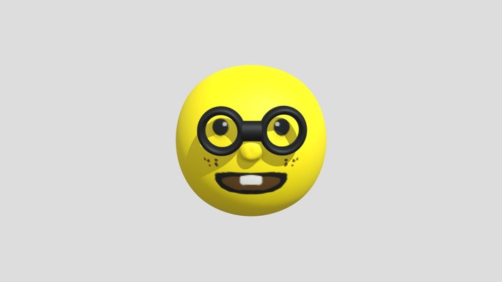 handless nerd emoji 3D Model