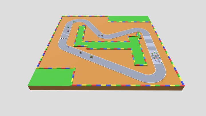 Mario kart circuit 3D Model