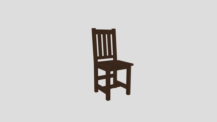 Wooden Chair - PSX/PS1 Style Low Poly 3D Model