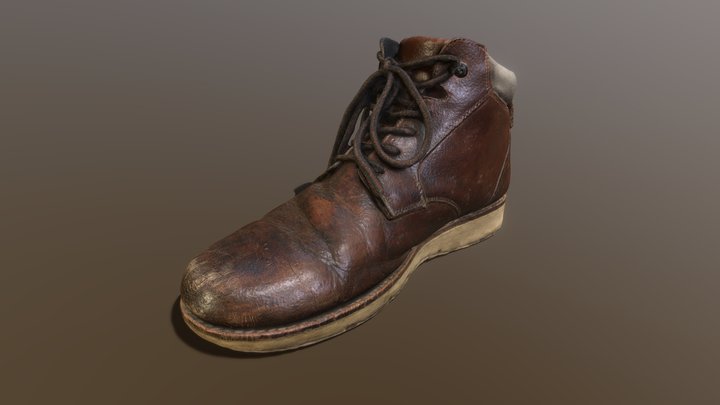 Leather Boot Photogrammetry 3D Model