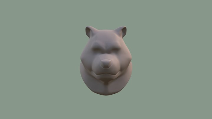 熊ヘッド 3D Model