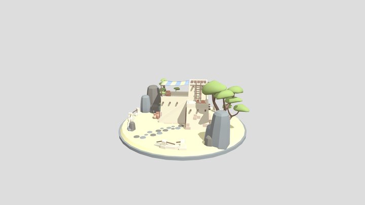 DAE - GameArt 01 - Simple Scene 3D Model