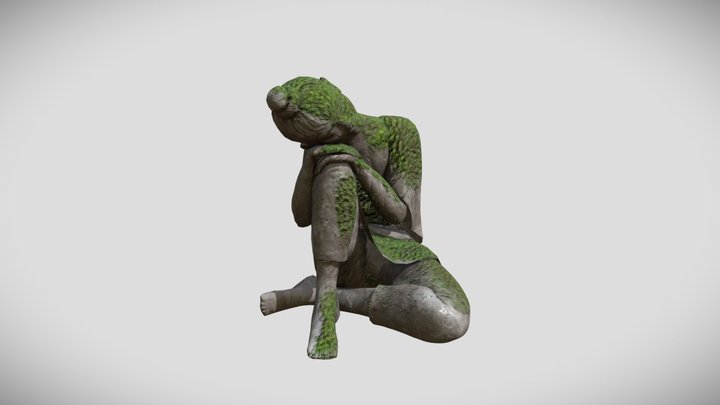 Resting Buddha Statue 3D Model