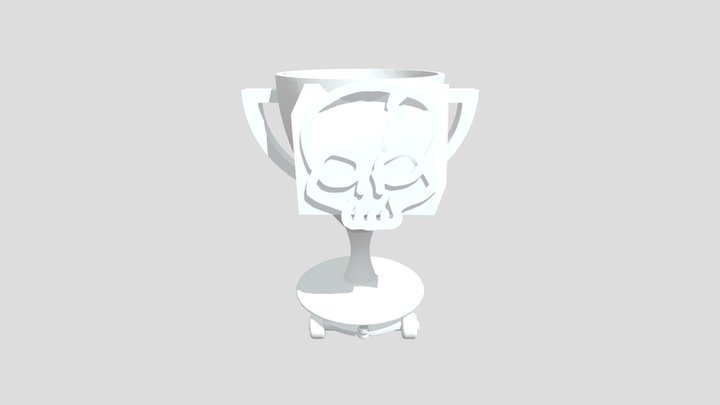 Kupalı Tekerlekli İskelet 3D Model