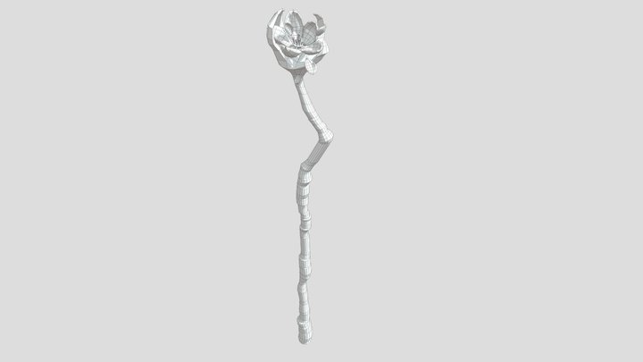 Magic Botanical Staff 3D Model
