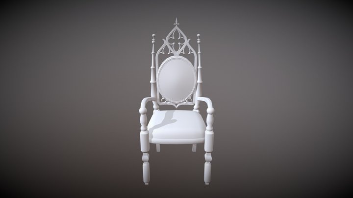 Gothic Armchair 3D Model