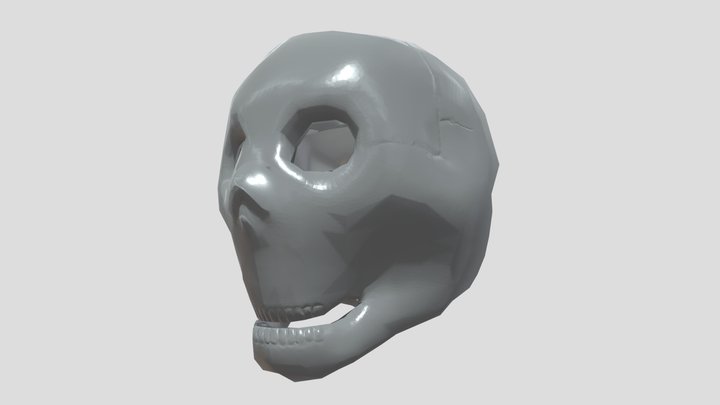 Low-poly Human skull (Blender file downloadable) 3D Model