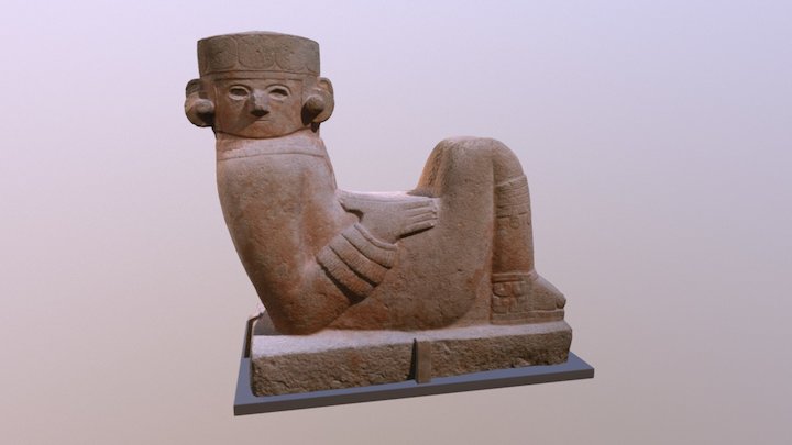'Chac Mool' sculptured stone, Chichén Itzá 3D Model