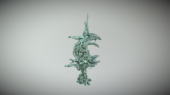 Moon Sculpture Scan A SD 100k Poly 3D Model