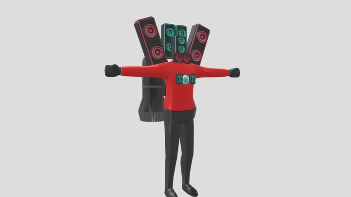 Neon Speaker Man (prisma 3d) 3D Model