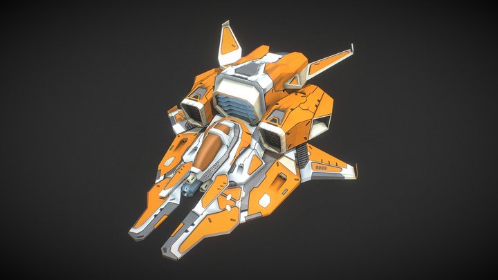Sci-Fi Space Ship 3D Model