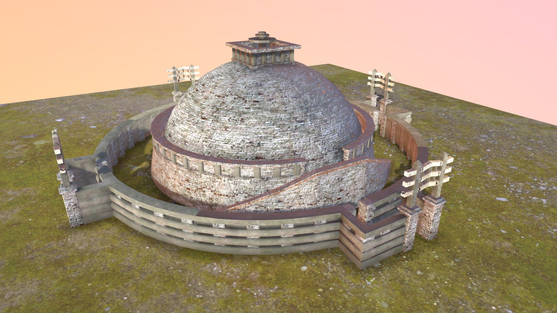The Great Stupa at Sanchi higher quality scan by Rayleighev on DeviantArt