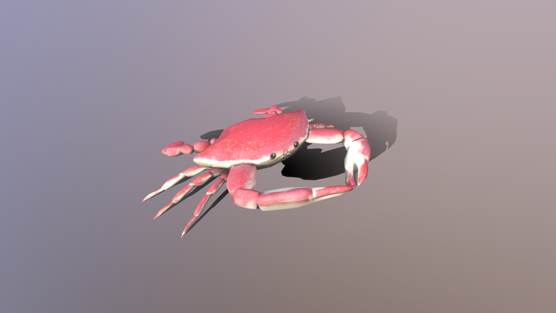 3D model Low Poly Crab - This is a 3D model of the Low Poly Crab. The 3D model is about a red and black drone.