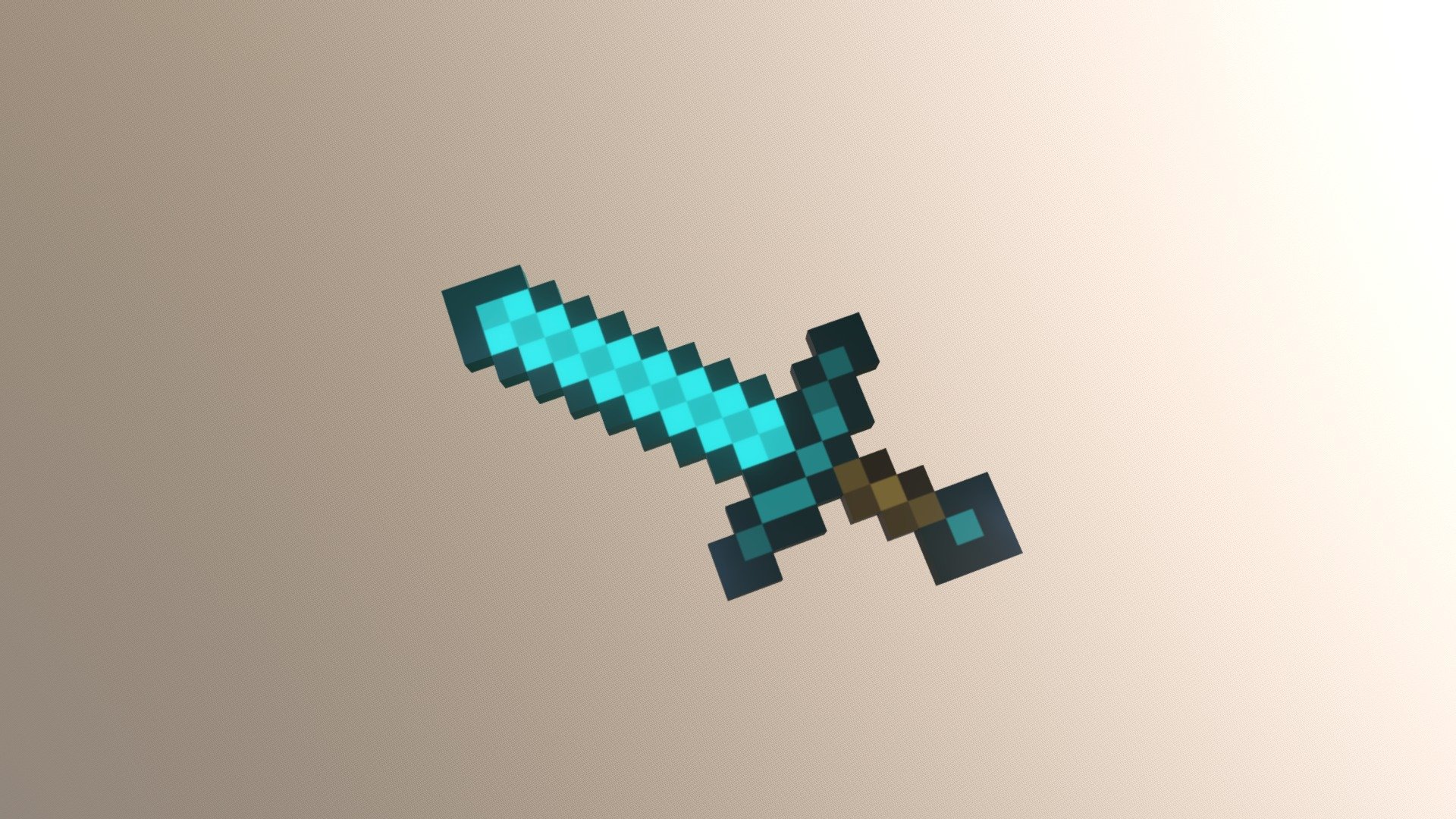 Minecraft Diamond-Sword - Sketchfab embed 3D viewer. 