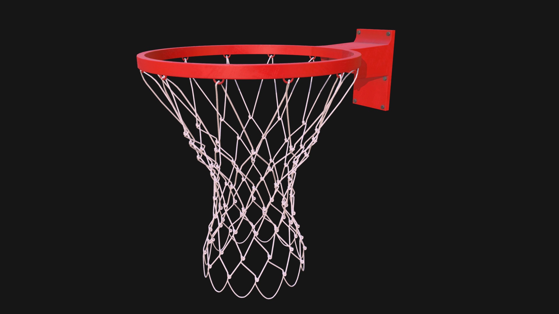 3D model Basket ring - This is a 3D model of the Basket ring. The 3D model is about a basketball hoop with a net.