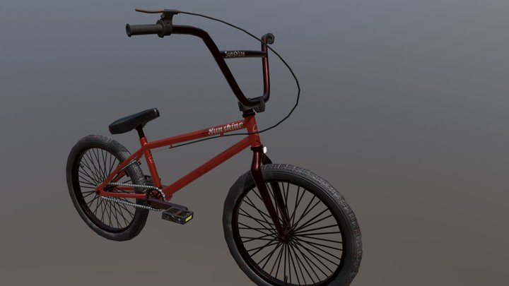 Low poly bike 3D Model