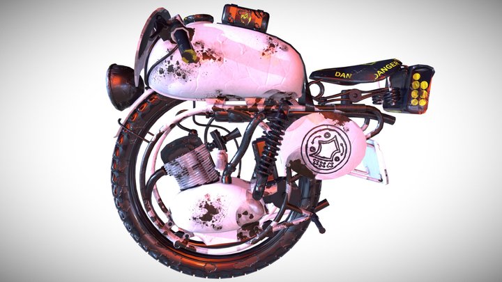 "Altered B&W" (Monobike) 3D Model