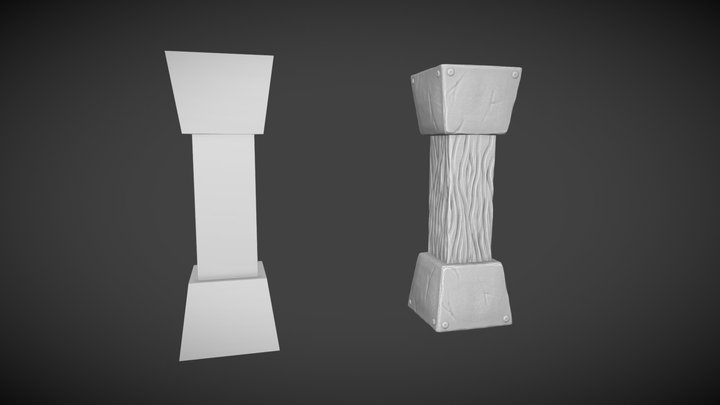 Filary Wizualizacja 3D Model