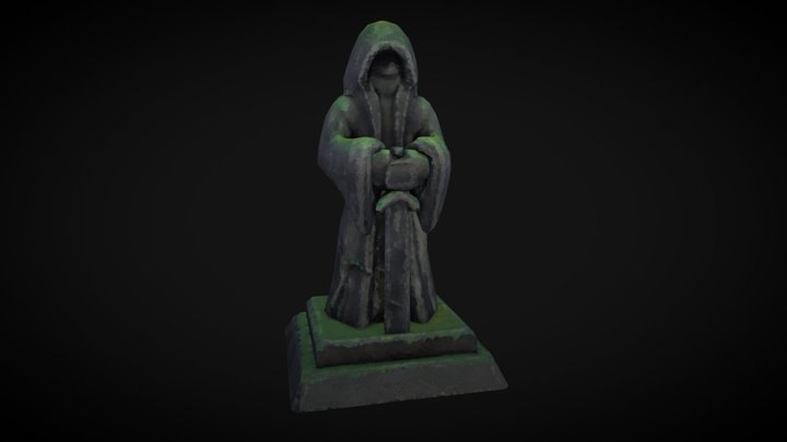 Stylized Statue - Game Ready - With STL Files 3D Model