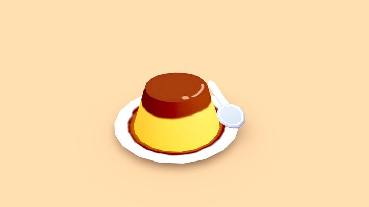 Japanese Pudding 3D Model
