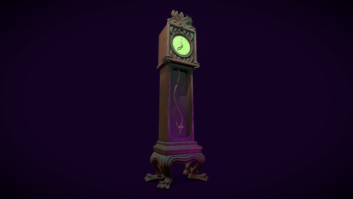 Haunted Mansion Grandfather Clock 3D Model