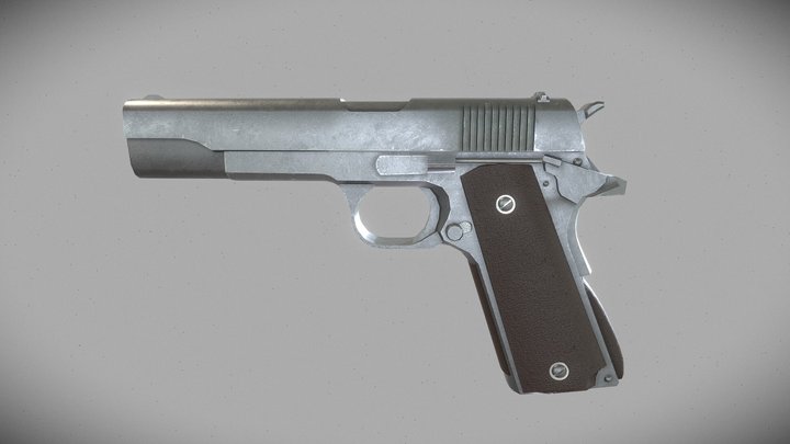Colt 1911 Pistol 3D Model