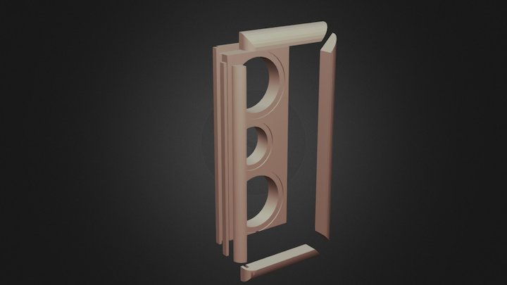 Me2 Case front parts 3D Model