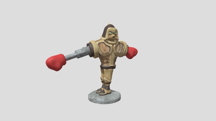 Animation Trainingsdummy attack 3D Model