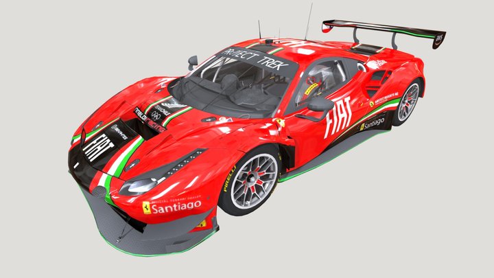 Ferrari 488 GT3 2020 3D Model