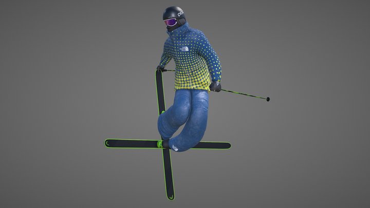 Skieur 3D Model