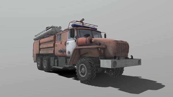 Ural4320 fire truck – Kostenloses 3D-Modell STL