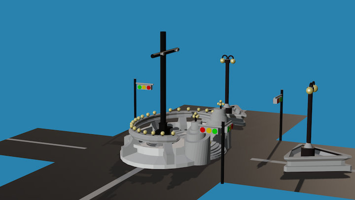Quatres Chemins 3D Model